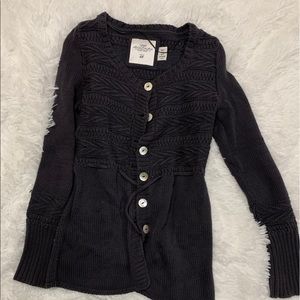 Cable button down sweater (XS)